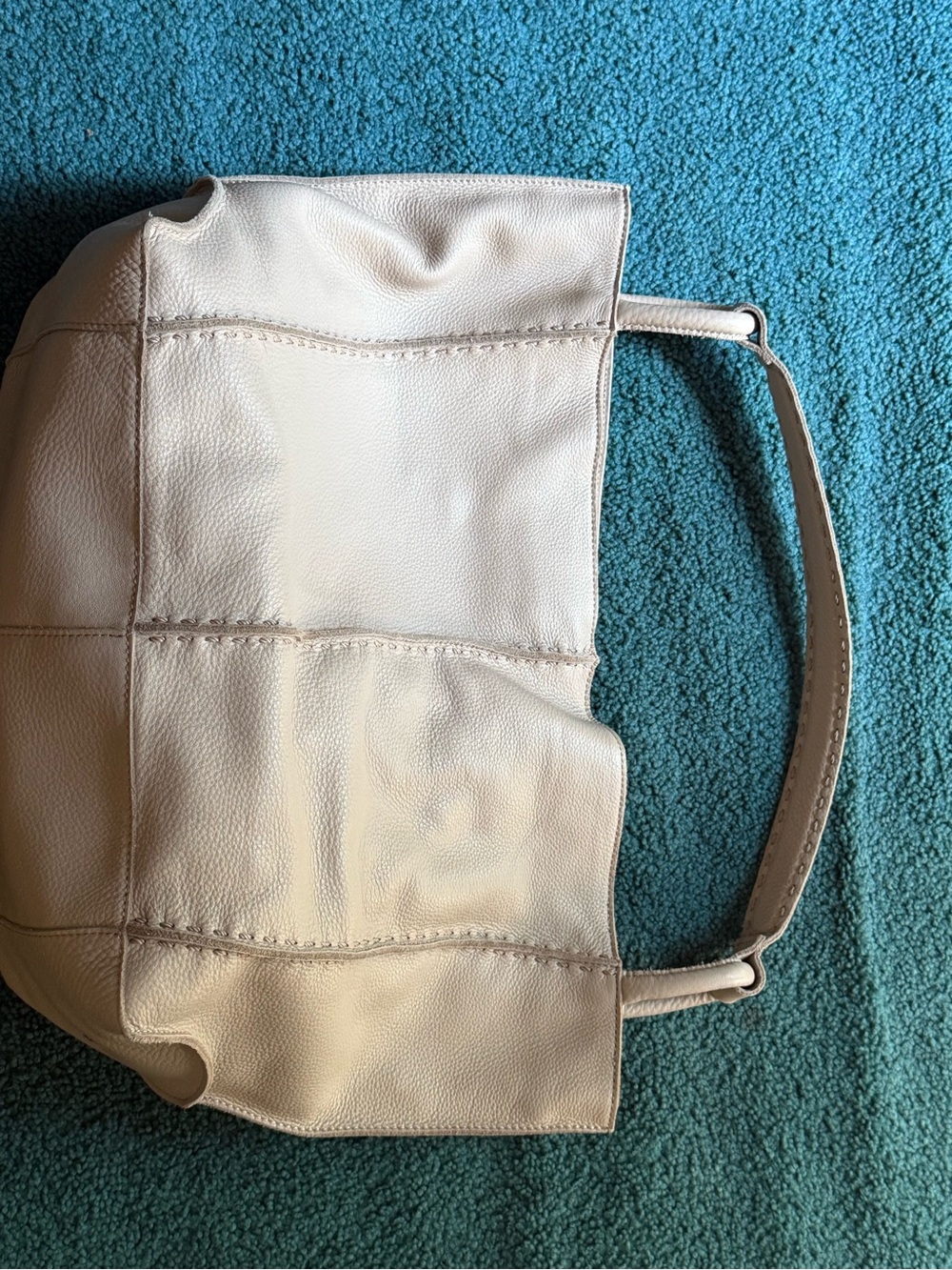 The Sak Cream Leather Shoulder Bag